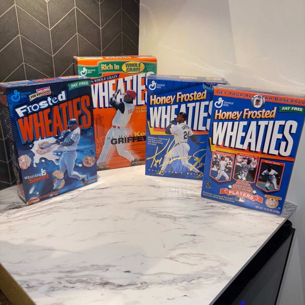 Ken Griffey Jr Wheaties‎ unopened sealed MLB Mariners/Reds Cereal Boxes Lot